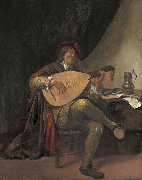 Jan Steen, Self Portrait of a Lut Player, 1650-75 Sammlung Thyssen-Bornemisza, Madrid